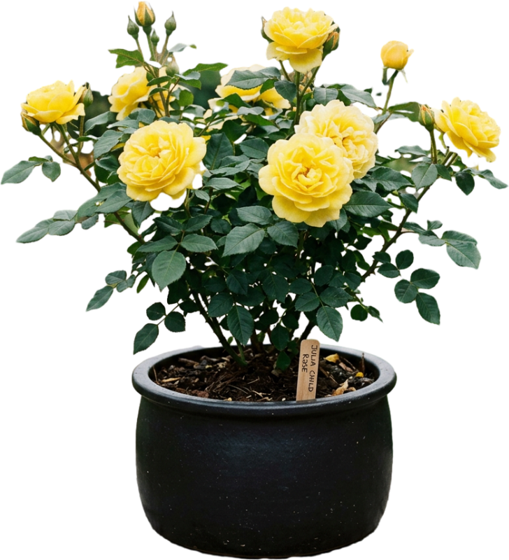Yellow Rose Plant For Indoor and Gardening With Pot